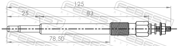 FEBEST Glühkerze 29642002 für GM Ford Mercedes LAND ROVER