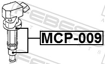 FEBEST Stecker, Zündspule mcp009 für Citroën/Peugeot MITSUBISHI