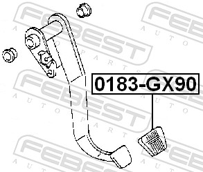 FEBEST Pedalbelag, Kupplungspedal 0183gx90 für TOYOTA NISSAN