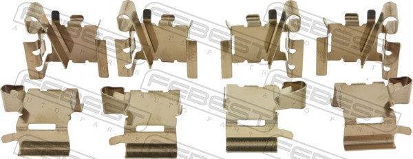 FEBEST Zubehörsatz, Scheibenbremsbelag 0103asv70f Vorderachse für TOYOTA