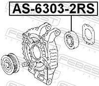 FEBEST Antriebslager, Generator, Art.-Nr. AS-6303-2RS
