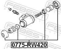 FEBEST Reparatursatz, Radbremszylinder, Art.-Nr. 0775-RW420