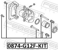 FEBEST Fhrungsbolzen, Bremssattel, Art.-Nr. 0874-G12F-KIT