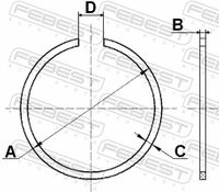 FEBEST Sicherungsring, Achsschenkelbolzen, Art.-Nr. CC-2-72X2