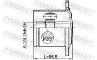 FEBEST Gelenksatz, Antriebswelle, Art.-Nr. 1711-Q5LH