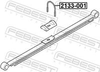 FEBEST Befestigungssatz, Blattfeder, Art.-Nr. 2133-001
