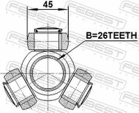 FEBEST Tripodestern, Antriebswelle, Art.-Nr. 0116-AGV10
