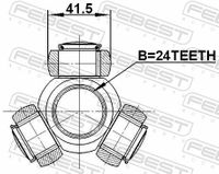 FEBEST Tripodestern, Antriebswelle, Art.-Nr. 2116-TC718TDCI