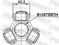 FEBEST Tripodestern, Antriebswelle, Art.-Nr. 2716-S80T