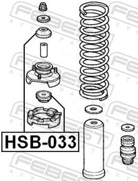 FEBEST Distanzrohr, Sto�d�mpfer, Art.-Nr. HSB-033