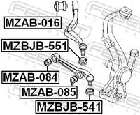 FEBEST Manschette, Trag-/F�hrungsgelenk, Art.-Nr. MZBJB-541