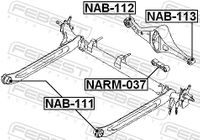 FEBEST Lagerung, Lenker, Art.-Nr. NAB-112