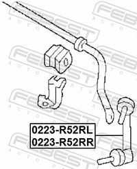 FEBEST Stange/Strebe, Stabilisator, Art.-Nr. 0223-R52RL