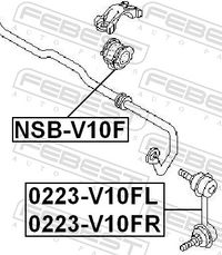 FEBEST Lagerung, Stabilisator, Art.-Nr. NSB-V10F