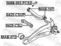FEBEST Befestigungsbolzen, Querlenker, Art.-Nr. 0498-002-PCS2