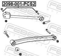 FEBEST Befestigungsbolzen, Querlenker, Art.-Nr. 2098-001-PCS2