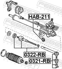 FEBEST Axialgelenk, Spurstange, Art.-Nr. 0322-RB