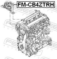 FEBEST Lagerung, Motor, Art.-Nr. FM-CB4ZTRH