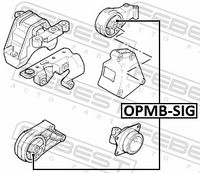 FEBEST Lagerung, Motor, Art.-Nr. OPMB-SIG