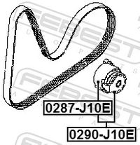 FEBEST Spannrolle, Keilrippenriemen, Art.-Nr. 0287-J10E