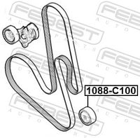 FEBEST Umlenk-/F�hrungsrolle, Keilrippenriemen, Art.-Nr. 1088-C100
