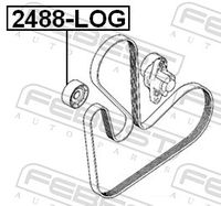 FEBEST Spannrolle, Keilrippenriemen, Art.-Nr. 2488-LOG