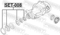 FEBEST Wellendichtring, Differential, Art.-Nr. SET-008