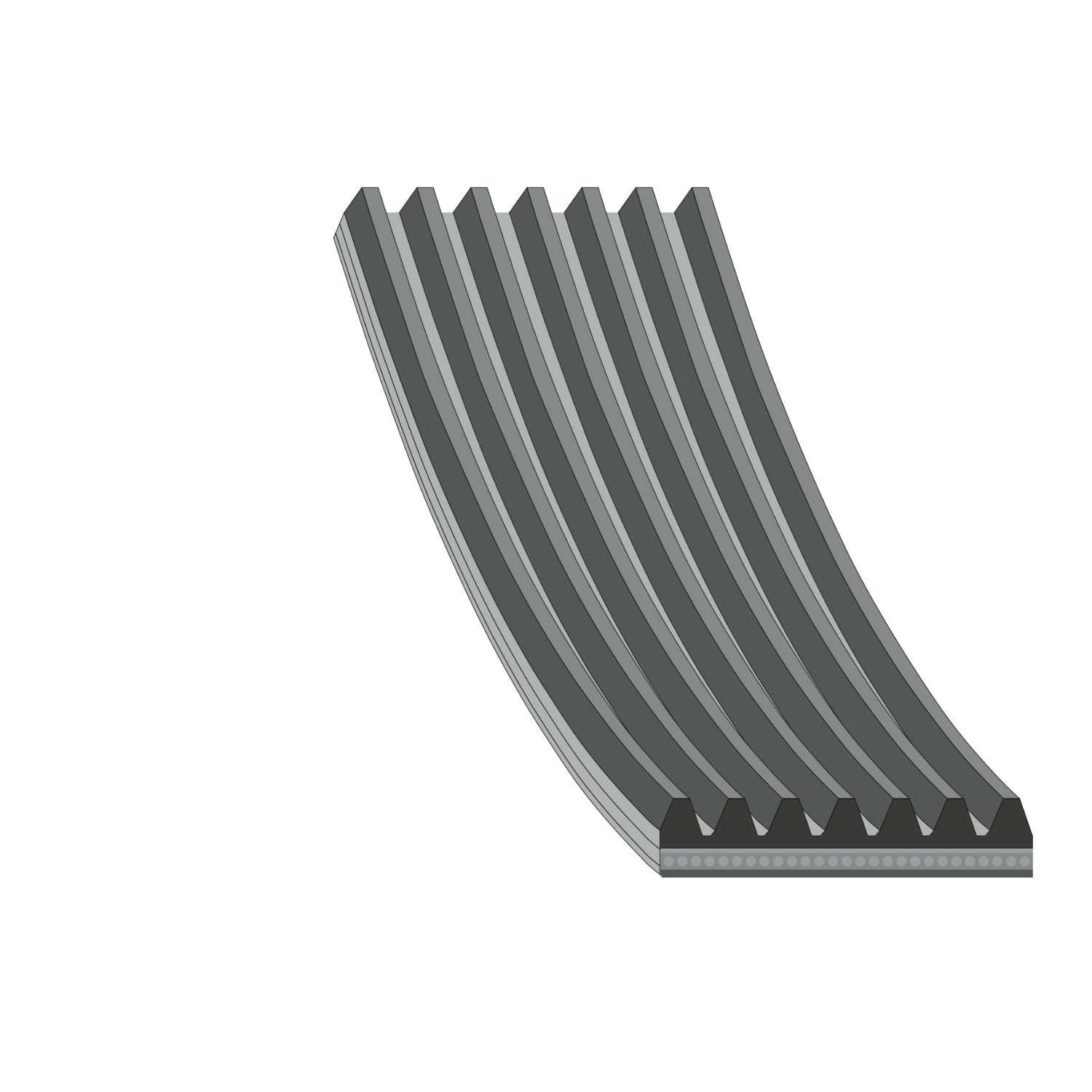 Keilriemen,mehrrippig EPDM (Ethylen-Propylen-Dien-Kautschuk) AD07R1334 für OPEL - Bild 5