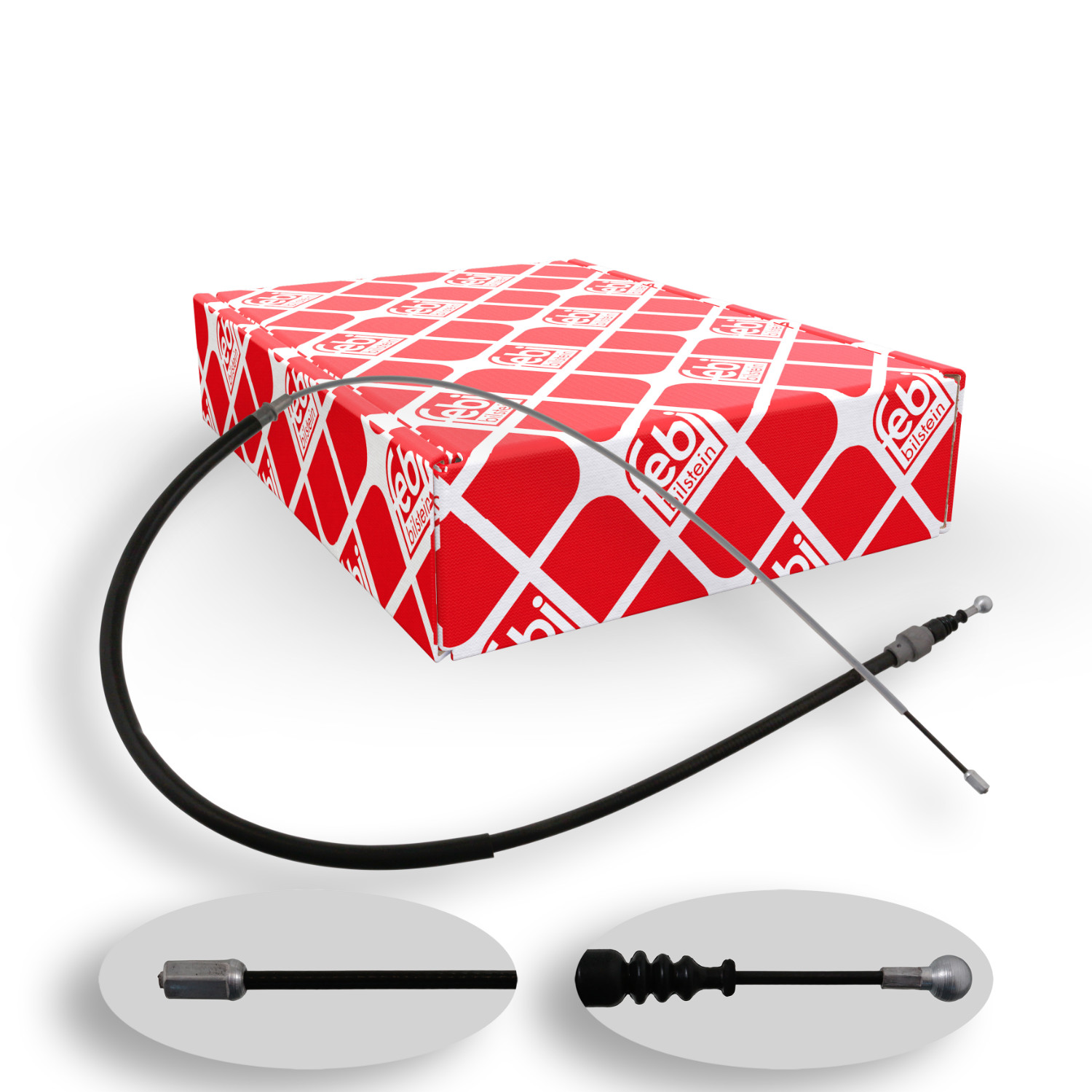 FEBI BILSTEIN Seilzug, Feststellbremse 24412 hinten links für SKODA VW SEAT AUDI 1K0609721BE 1K0609721J 1K0609721S