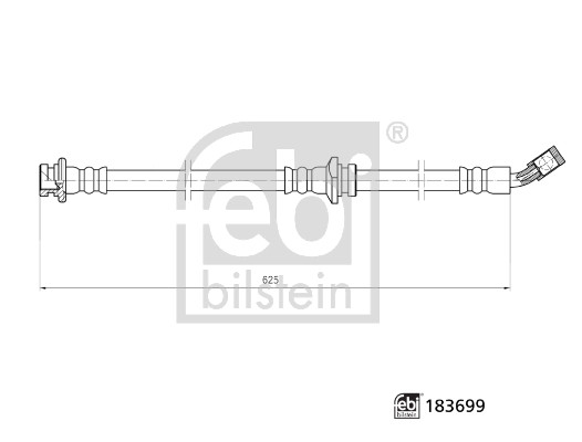 FEBI BILSTEIN Bremsschlauch 183699 Vorderachse rechts für NISSAN