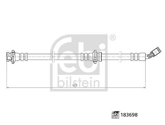 FEBI BILSTEIN Bremsschlauch 183698 Vorderachse links für NISSAN
