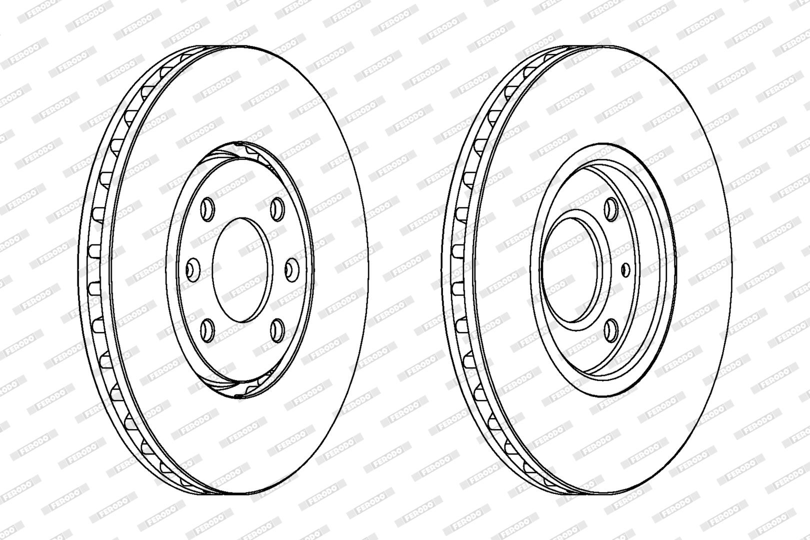 Ferodo Bremsscheibe Ddf841c 283Mm 26Mm Für Peugeot (Df-Psa)
