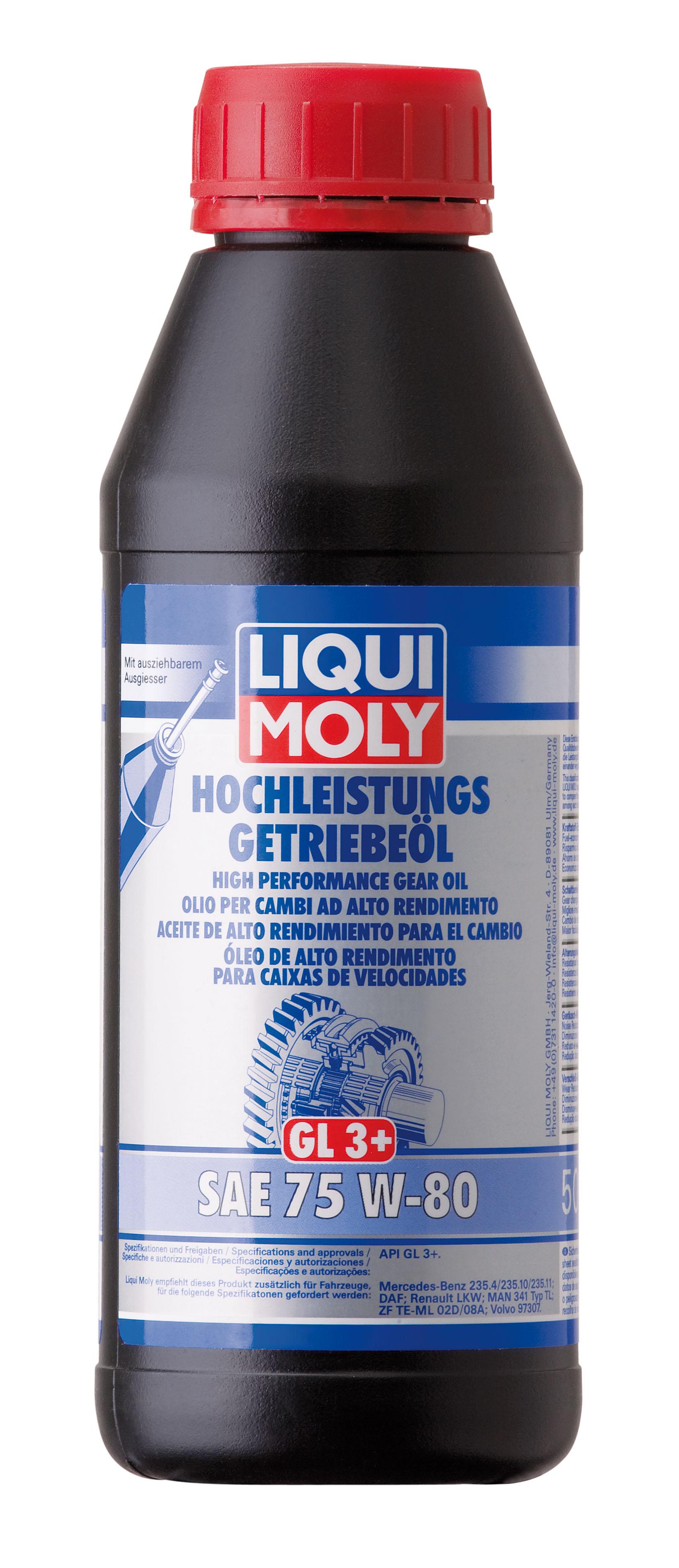 LIQUI MOLY Hochleistungs-Getriebe�l GL3+ SAE 75W-80 500 ml Dose