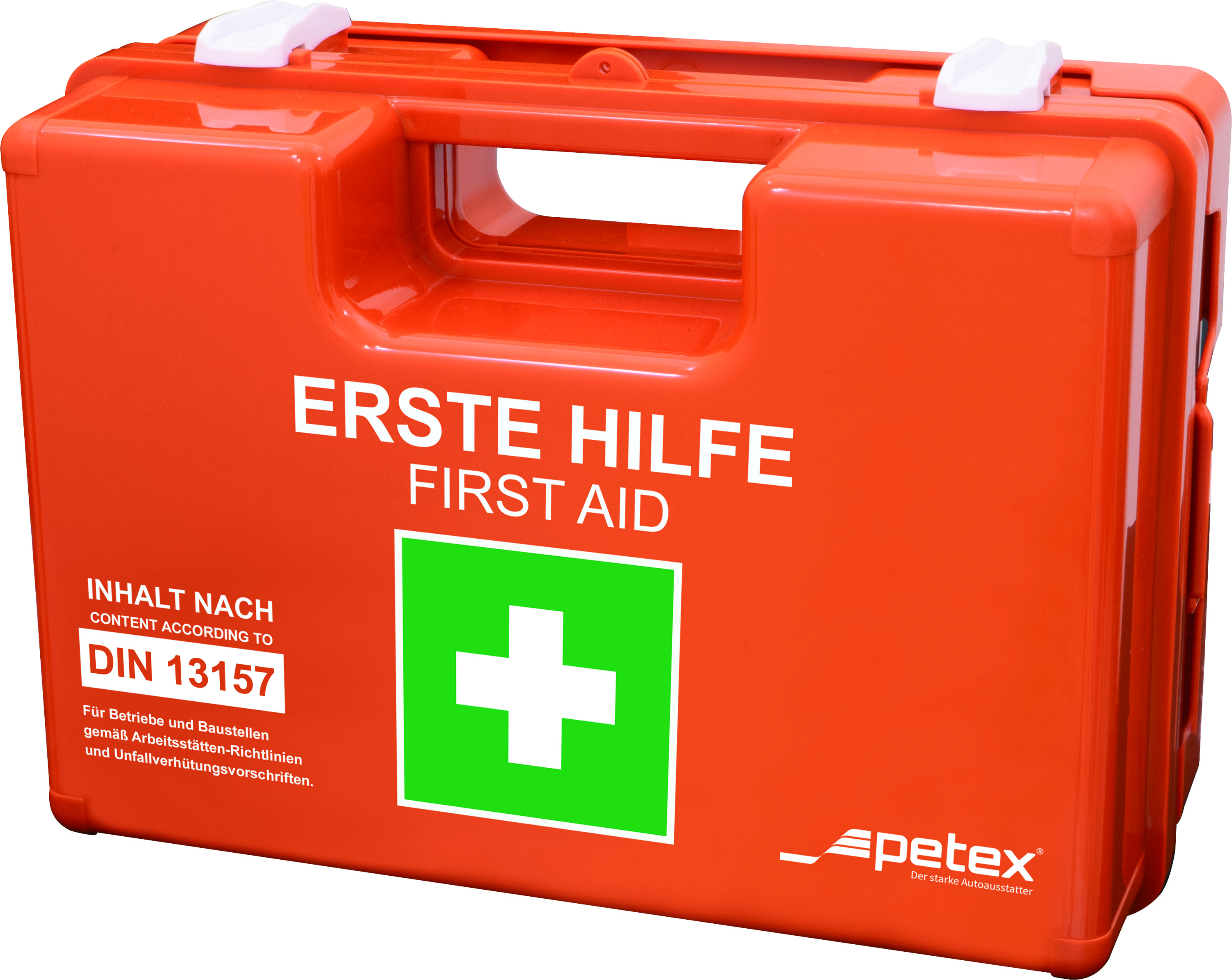 PETEX Verbandkasten Betriebsverbandkasten DIN 13157:2021 inkl. Wandhalterung 43924135
