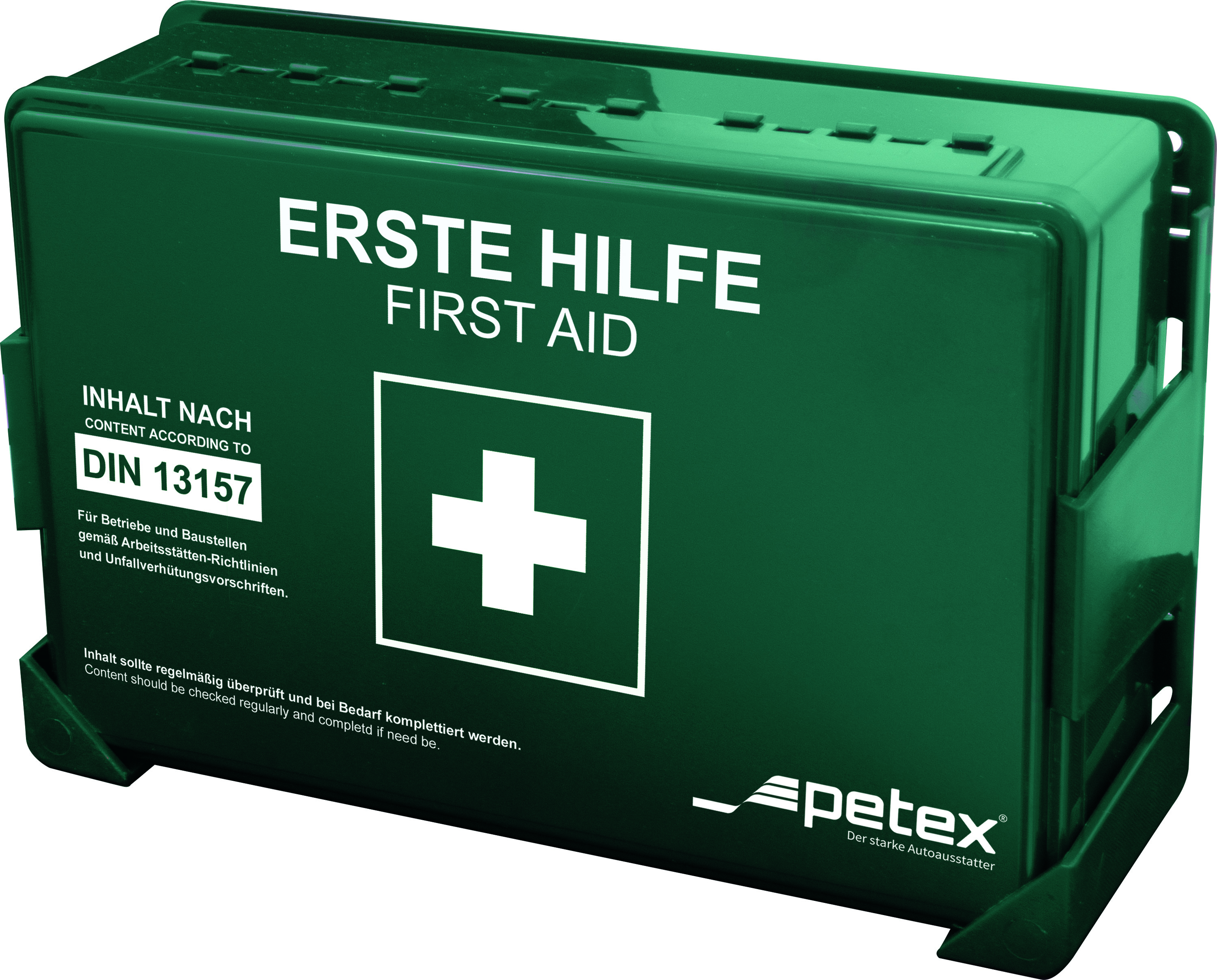 PETEX Verbandkasten Betriebsverbandkasten DIN 13157:2021 inkl. Wandhalterung 43924213