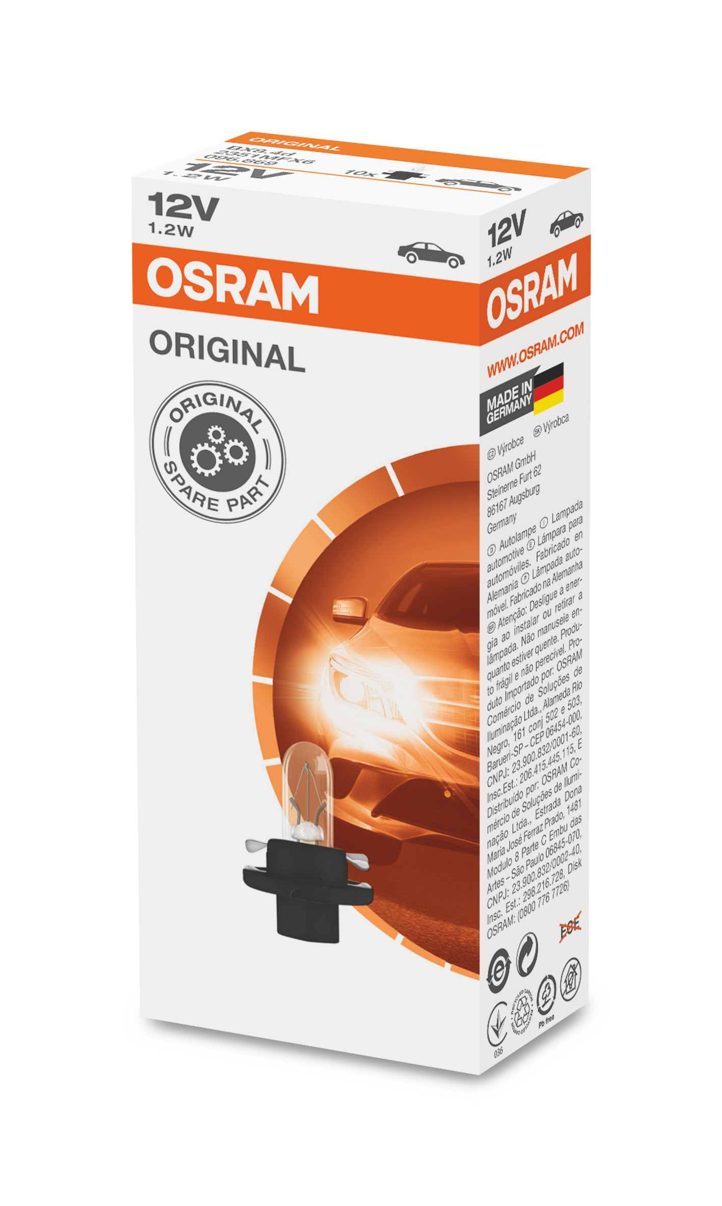 OSRAM Glühlampe, Instrumentenbeleuchtung 2351mfx6