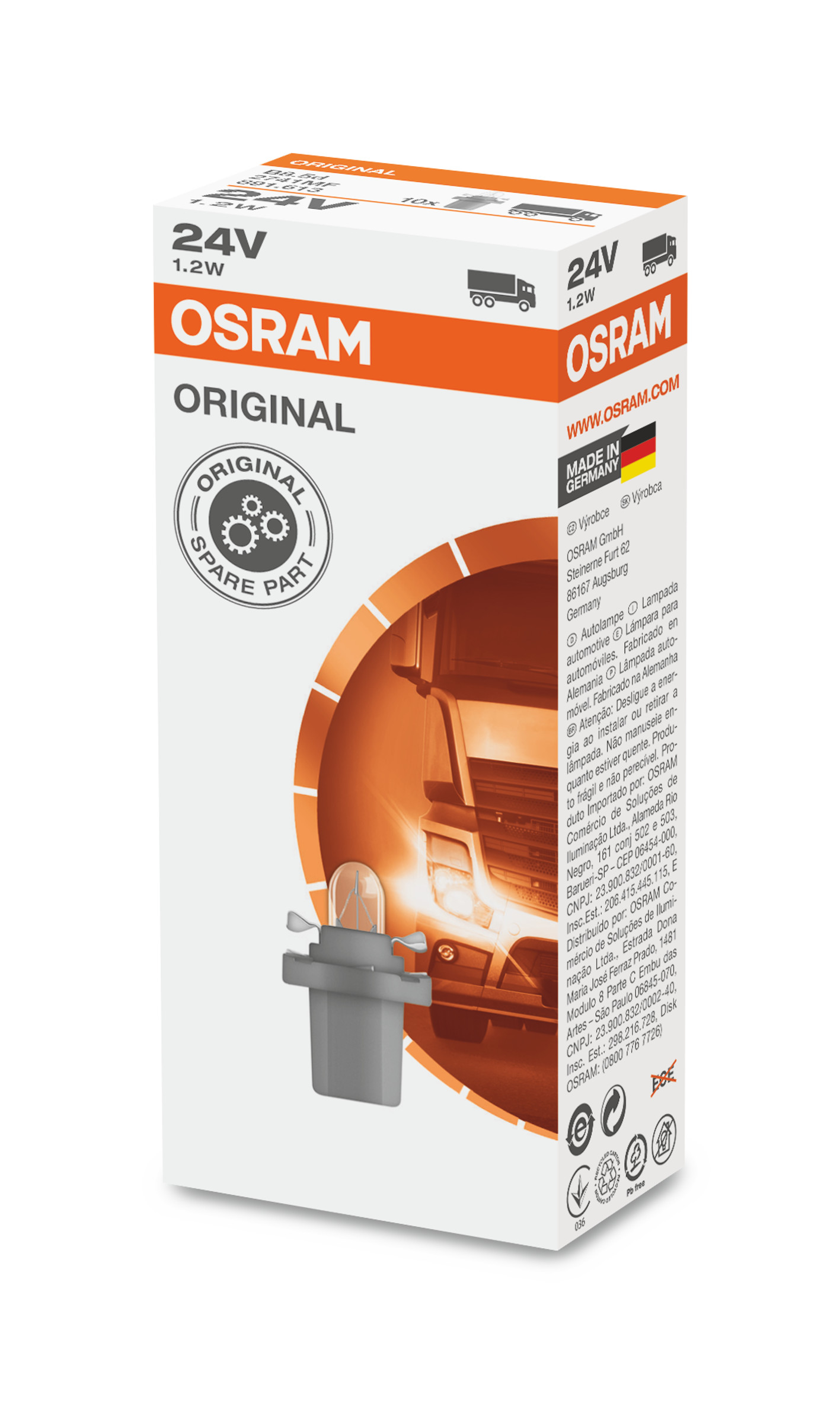 OSRAM Glühlampe, Zusatzbremsleuchte 2741mf