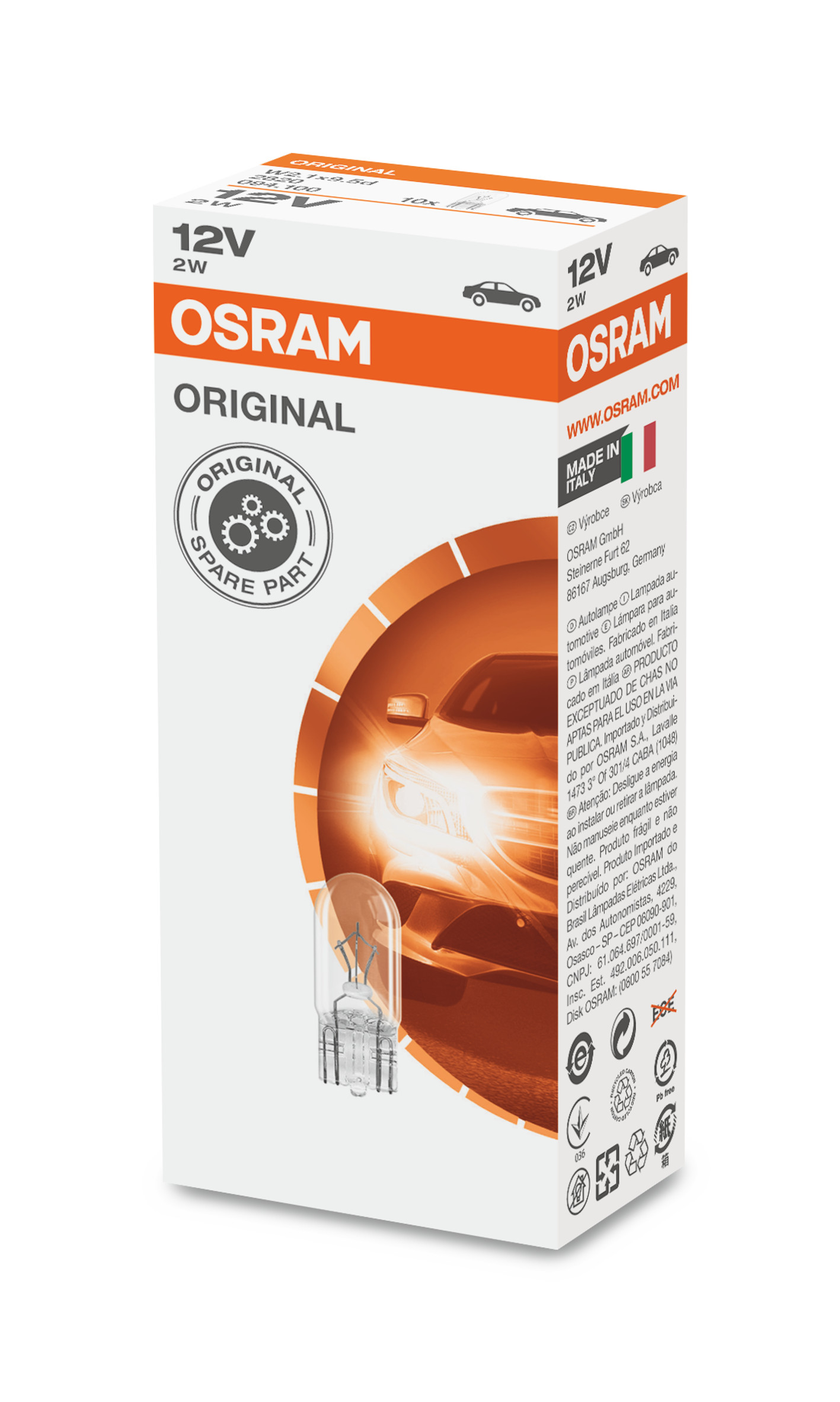 OSRAM Glühlampe, Instrumentenbeleuchtung ORIGINAL 2W 2820