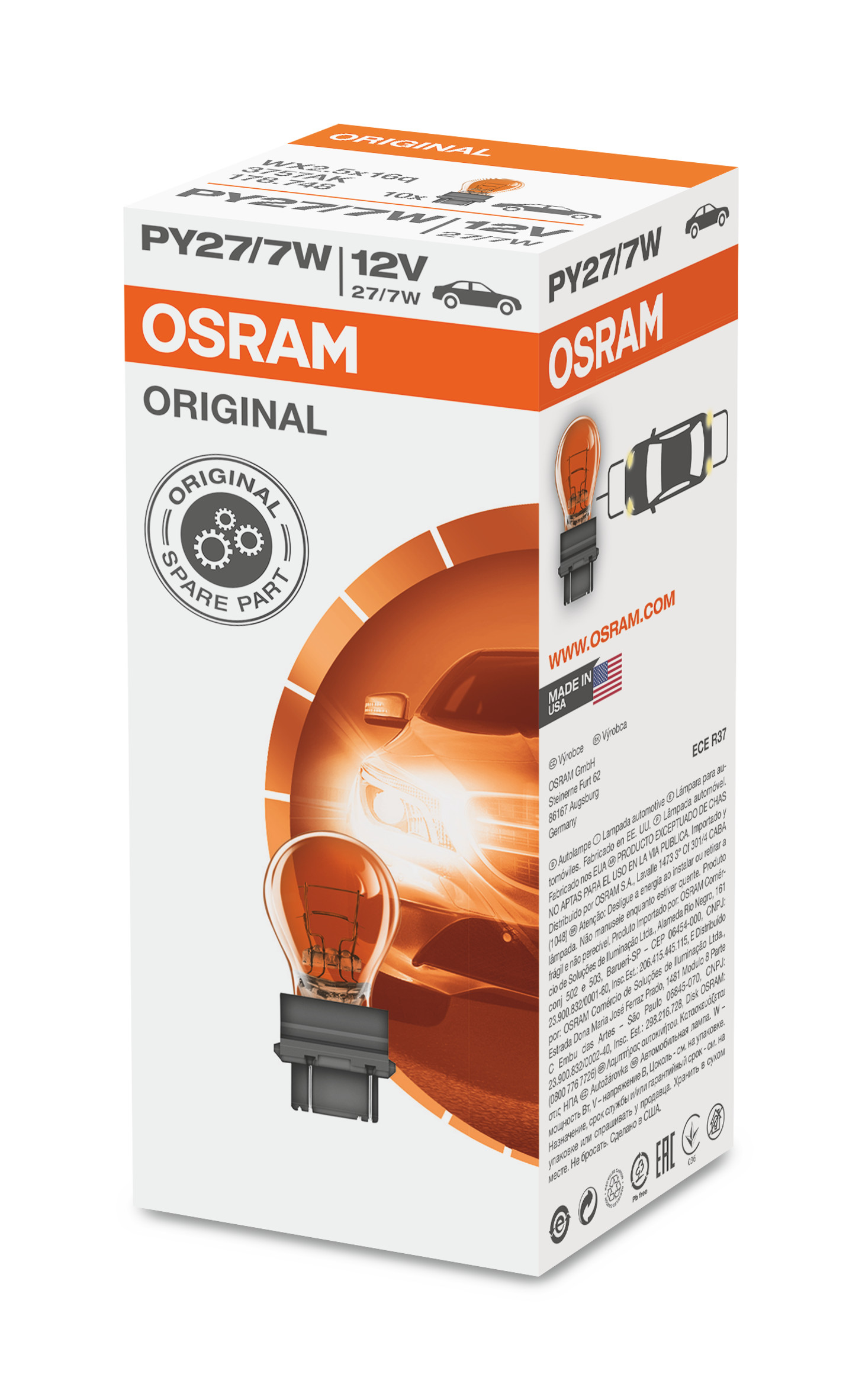 OSRAM Glühlampe, Schlussleuchte PY27/7W Original (1 Stk. ) 3757ak