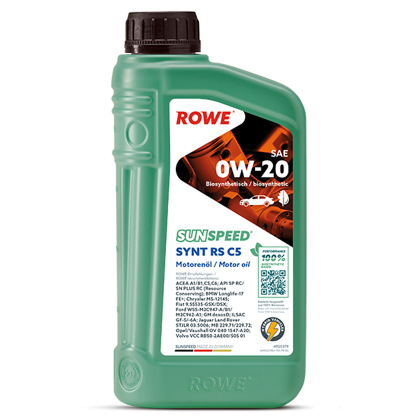 ROWE Motoröl SUNSPEED SYNT RS C5 SAE 0W-20 [1 L] 4920379001099