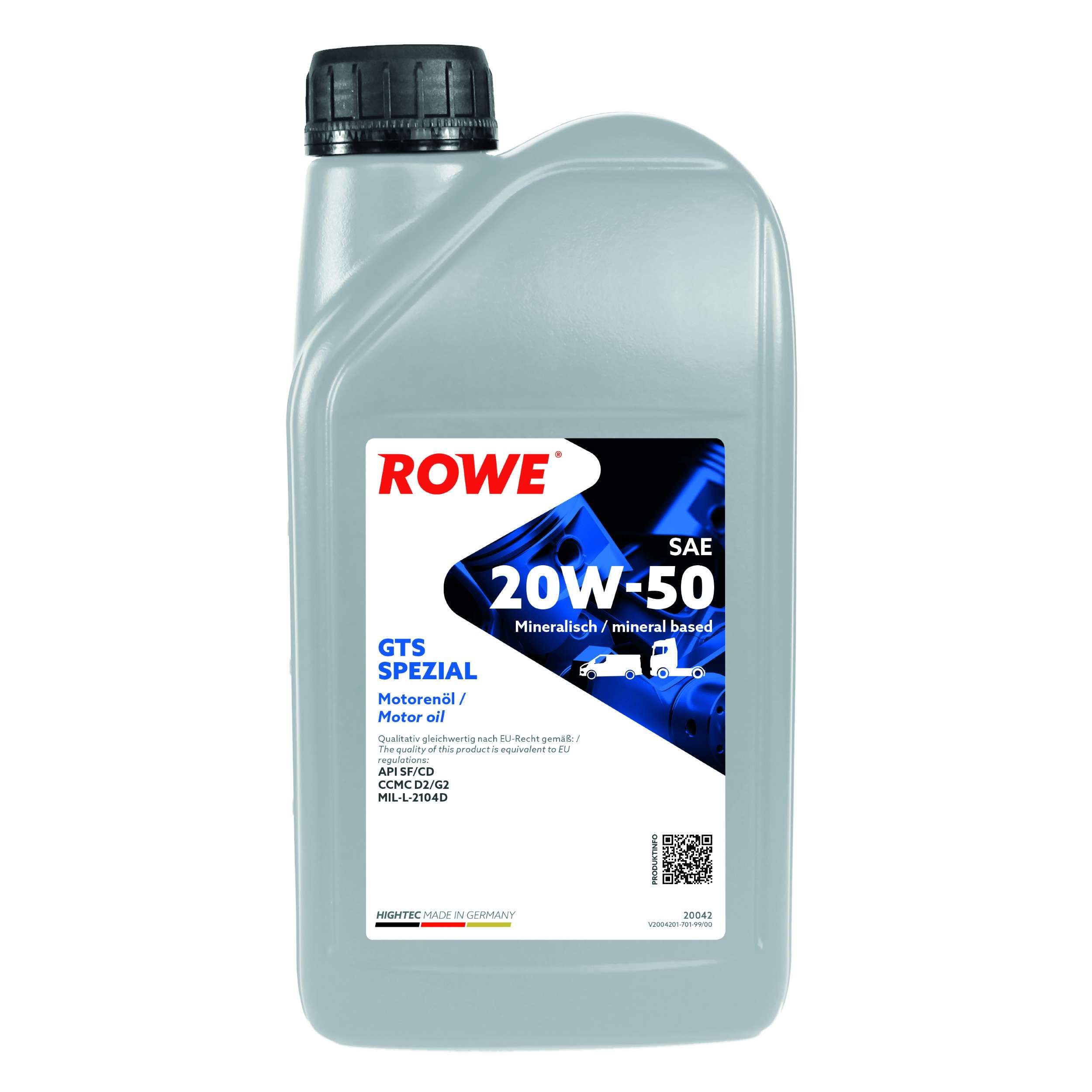 ROWE Motoröl HIGHTEC GTS SPEZIAL SAE 20W-50 [1 L] 20042001099 1l