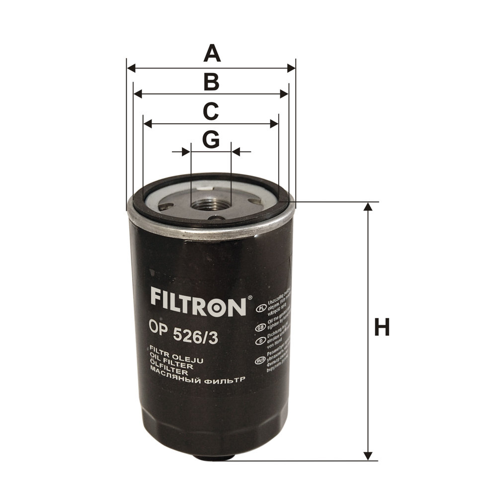Für FILTRON OP 526/3 Oil filter OP 526/3 Oil filter fits: AUDI COUPE B2; VW COR - Bild 6