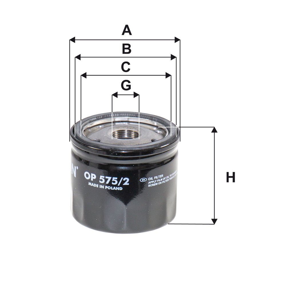 Für FILTRON FILTRY OP 575/2 OIL FILTER - Bild 5