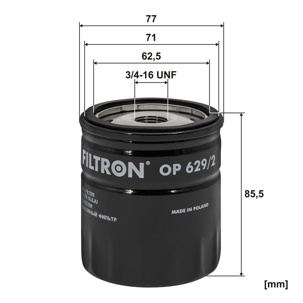 Für FILTRON FILTRY OP 629/2 OIL FILTER - Bild 7