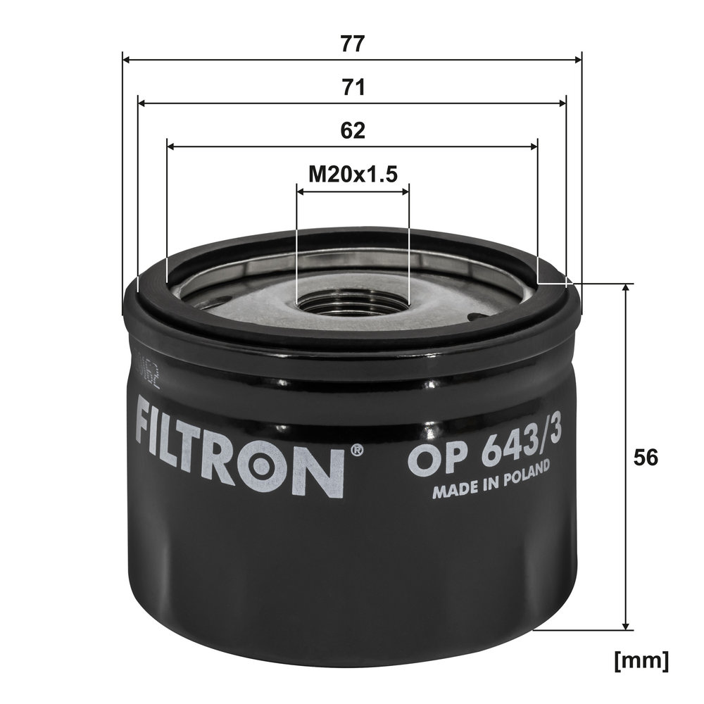 Filtron Ölfilter Op 643/3 Anschraubfilter 50Mm Gewindemaßm20x1.5 Für Ligier Piaggio Opel Ford Gm Fiat Citroën Mazda Mitsubishi Nissan - Bild 8
