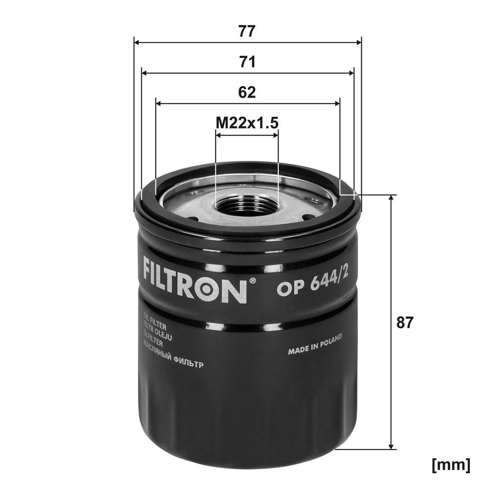 Für FILTRON OP 644/2 Oil Filter - Bild 6