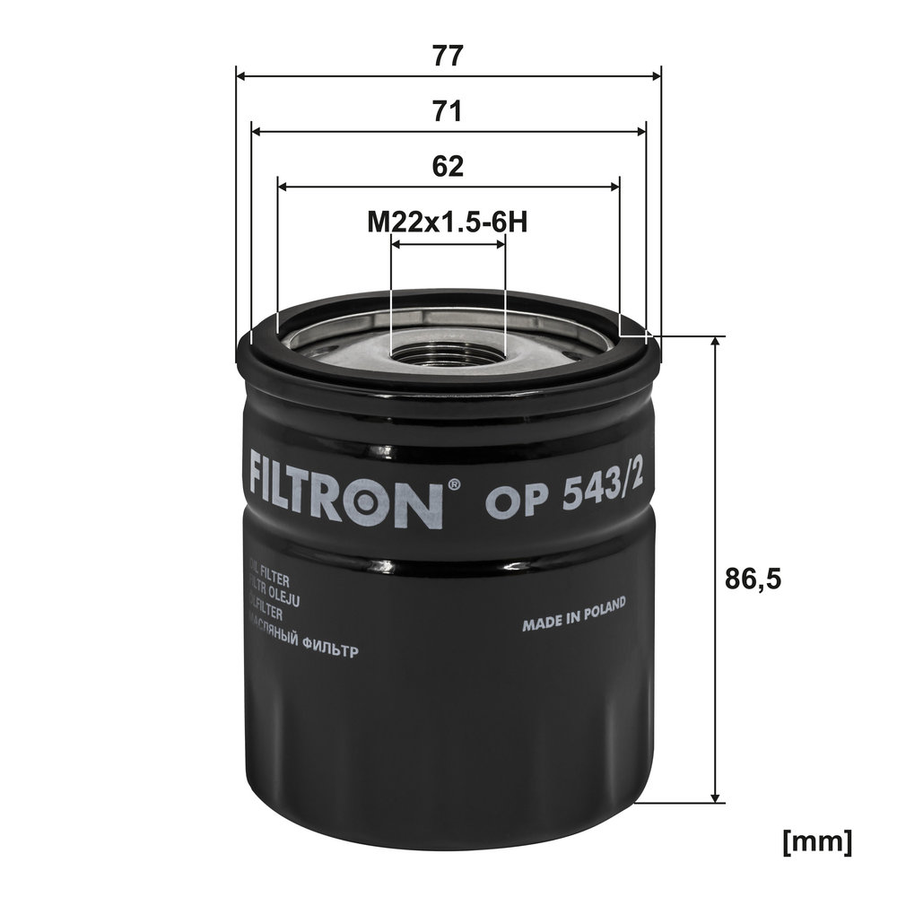 FILTRON OP543/2 Ölfilter Motorölfilter für Ford für VW - Bild 9