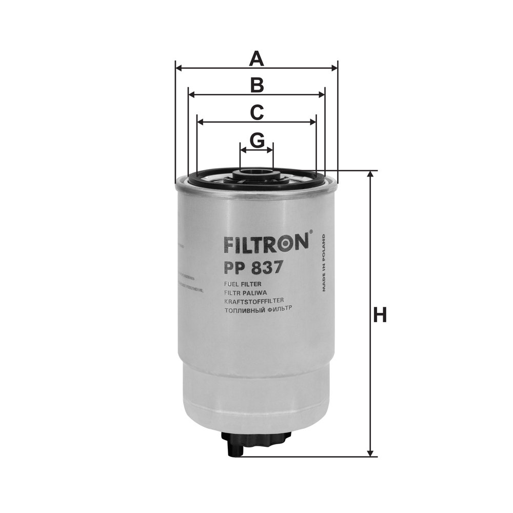 Für FILTRON PP 837 FUEL FILTER - Bild 7