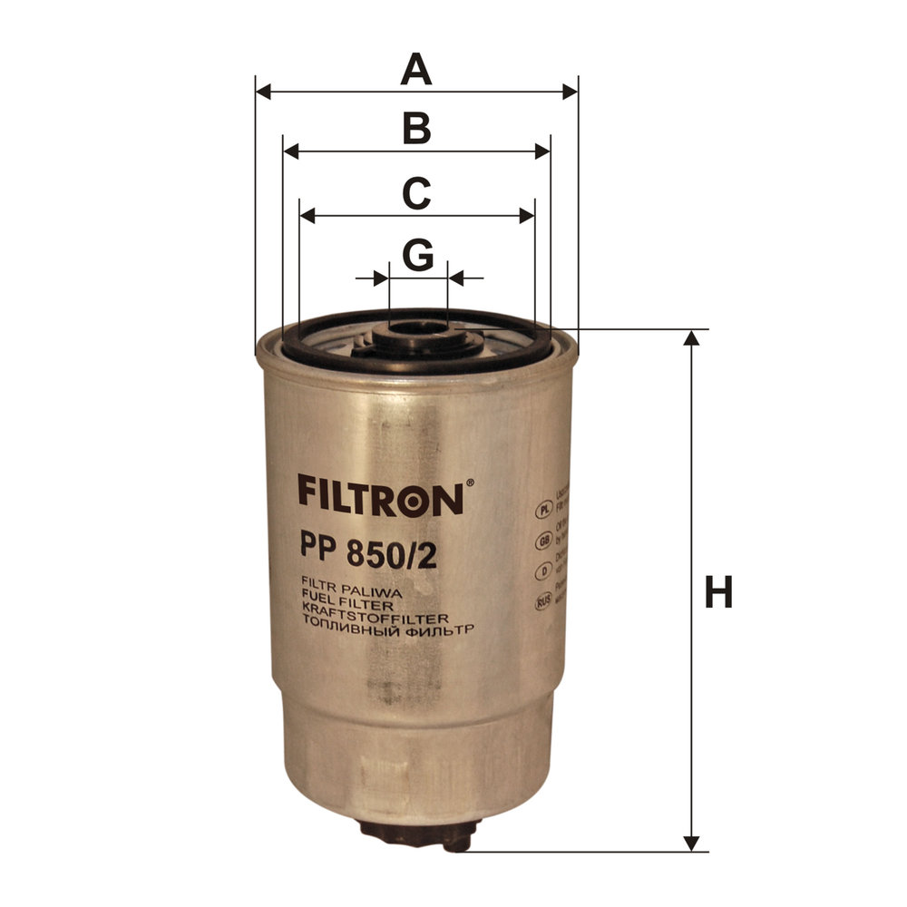 Filtron Kraftstofffilter Pp850/2 Größe 1.5 Pp 850/2 - Bild 6