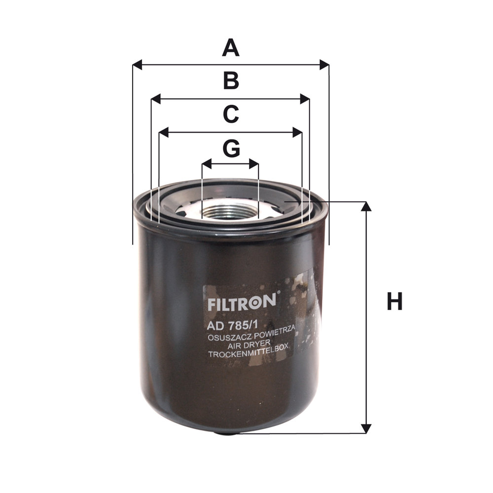 FILTRON Lufttrockner, Druckluftanlage ad7851 140mm für RENAULT TRUCKS